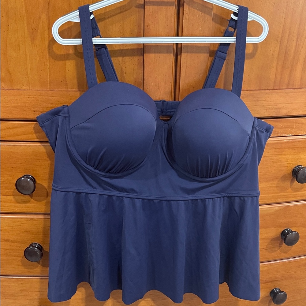 TorridWomen's Navy Blue Swim Top with Built-In Cups